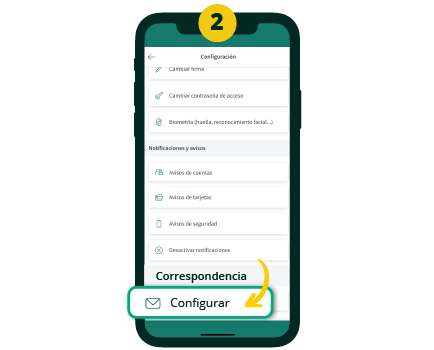 Selecciona Correspondencia - Configurar. Selecciona Correspondencia - Configurar.