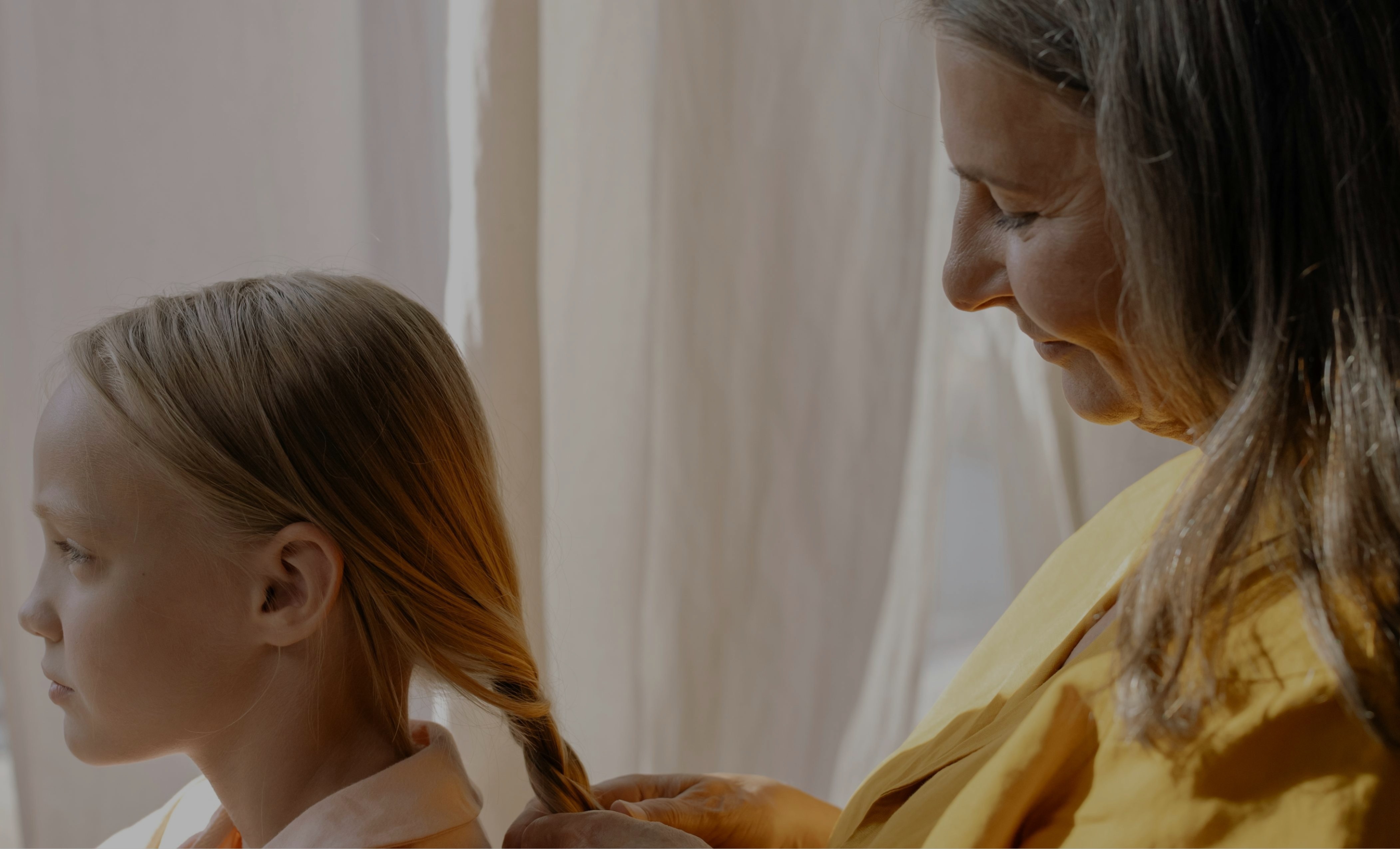 Abuela y nieta tranquilidad y seguridad